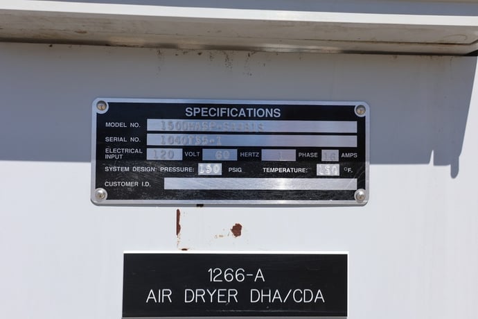 400&deg;F, 150 psig, Pneumatic Products #150DHASP-SA4B1S, air compressor dryer - Image 7