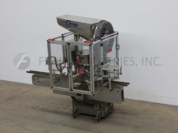 Resina #S30, automatic single head chuck capper, capacity hopper with disc pin sorter, capacity chute - Image 1