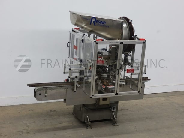 Resina #S30, automatic single head chuck capper, capacity hopper with disc pin sorter, capacity chute - Image 5