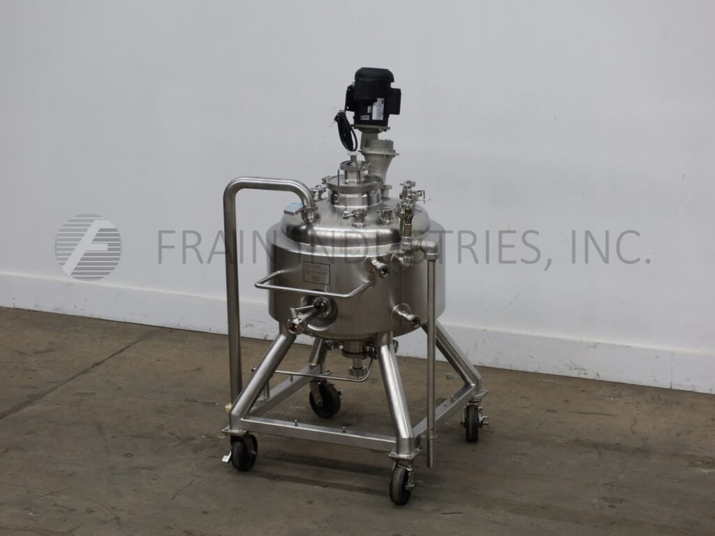 35 gallon Pure-Flo MPC tank reactor, 316L Stainless Steel jacketed & internal pressure reaction tank, 24" - Image 1