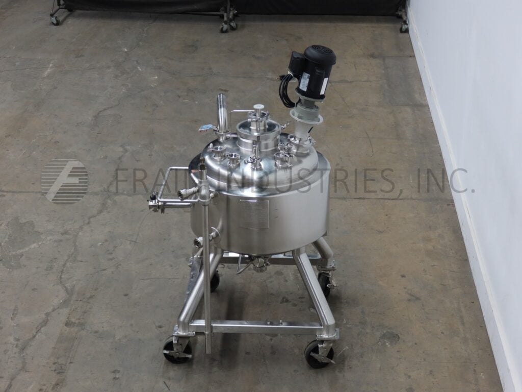 35 gallon Pure-Flo MPC tank reactor, 316L Stainless Steel jacketed & internal pressure reaction tank, 24" - Image 3