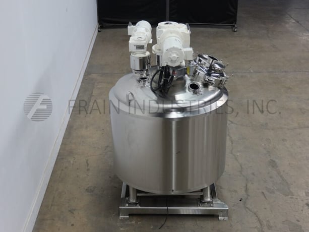 171 gallon DCI #650L, Stainless steel jacketed vacuum tank, 48" ID x 28" straight wall, dish bottom - Image 4