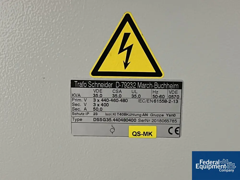 35 KVA 440/460/480 V Primary, 400 V Secondary, Trafo Schneider #D-79232, Transformer, Type DSSG35, 50 Amps - Image 2