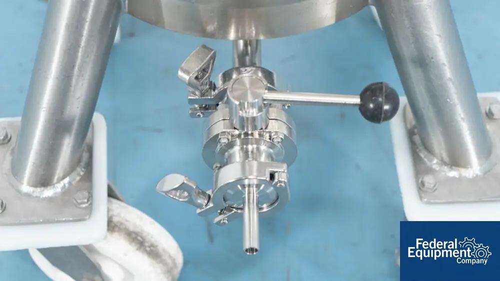 10 gallon Feldmeier, Mixing Tank, Stainless Steel, w/Impeller Shaft - Image 4