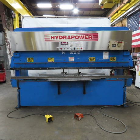 70 Ton, Hydrapower #HM-07012, hydraulic brake press, 12' overall, 208/480 V., CNC back guage - Image 1