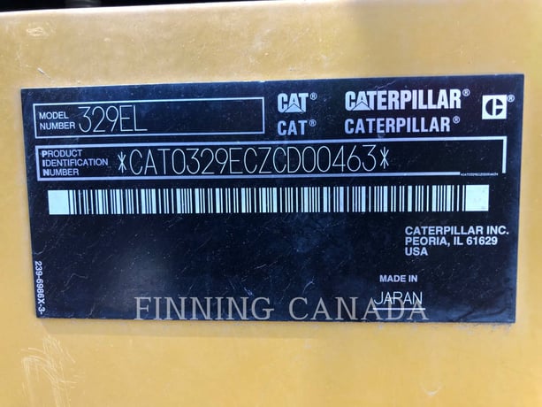 Caterpillar 329E, Crawler Excavator, 10 hours, S/N: ZCD00463, 2014 - Image 5