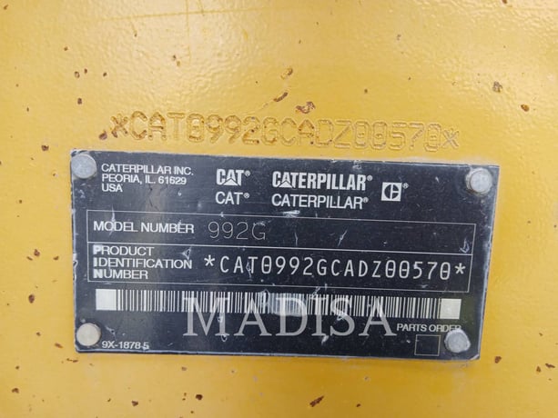 Cat 992G, Wheel Loader, 50100 hours, S/N: ADZ00570, 2004 - Image 6