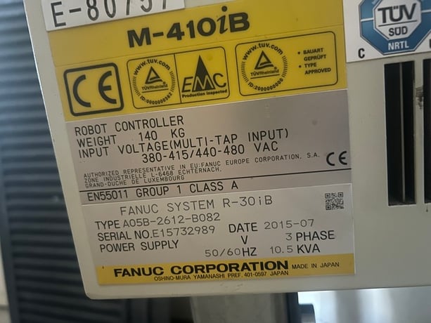 Fanuc, E-81219, Robots, 3 phase power, Very low hours, (3 available) - Image 4