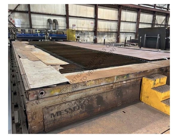 Messer M.g. #MPC2022P, plasma cutting table, 50'-8" x 23'-0" nominal cut area, 2005 - Image 1