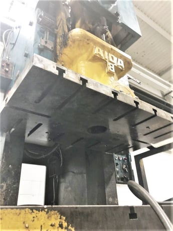 88 Ton, Aida #C1-8(2), back geared press, 6.2" stroke, 60 SPM, 12.6" Shut Height, isolator pads - Image 8