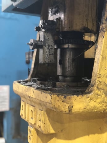 88 Ton, Aida #C1-8(2), back geared press, 6.2" stroke, 60 SPM, 12.6" Shut Height, isolator pads - Image 9