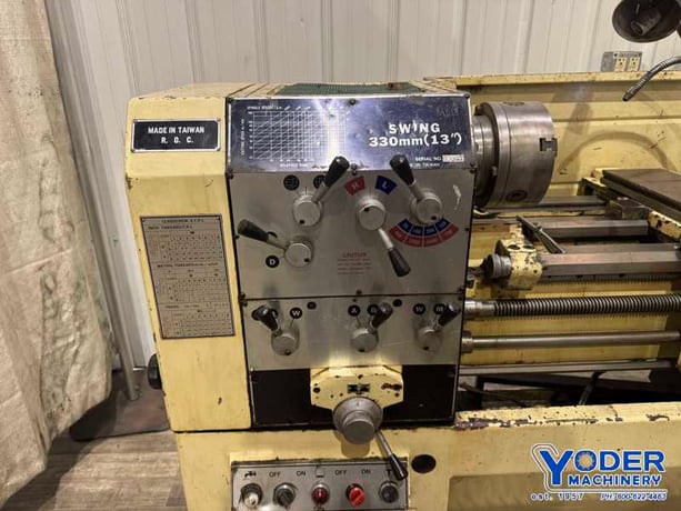 13" x 40" digital read out #330X1000, metal lathe, inch/metric threads, 3 HP, 3 & 4-jaw chucks - Image 4