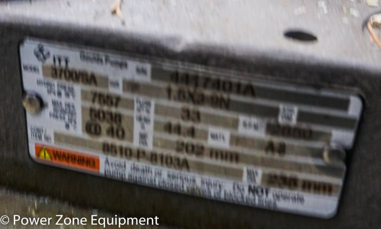 123 GPM @ 145' TDH, Goulds #3700-1.5x3-9N, Centrifugal Pump, Horz., 1-Stage, 3" suction, 1.5" discharge, 8.7 - Image 7