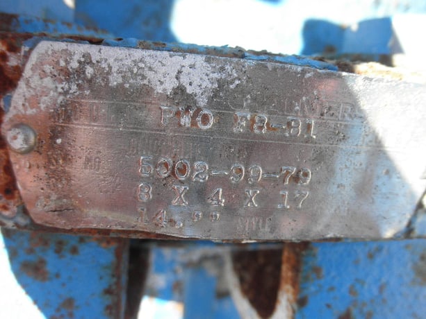 400 GPM, Allis-Chalmers #PWO-F8-B1, Centrifugal Pump, Horz., 1-Stage, 14" imp., 8" suction, 4" discharge - Image 8