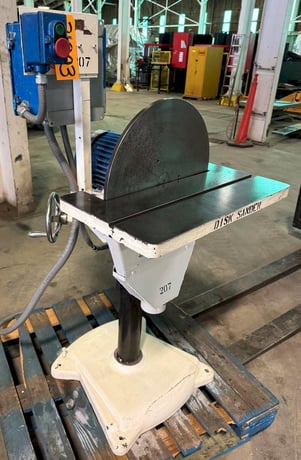 20" Wilton #4421, disc sander, 10" x 27" tilt table, 3 HP - Image 2