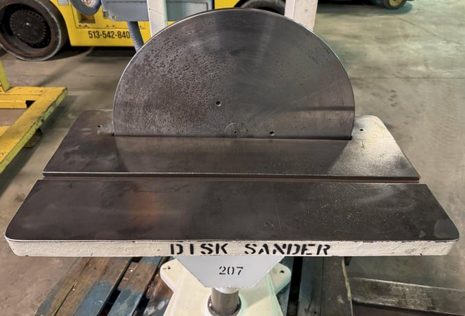 20" Wilton #4421, disc sander, 10" x 27" tilt table, 3 HP - Image 7