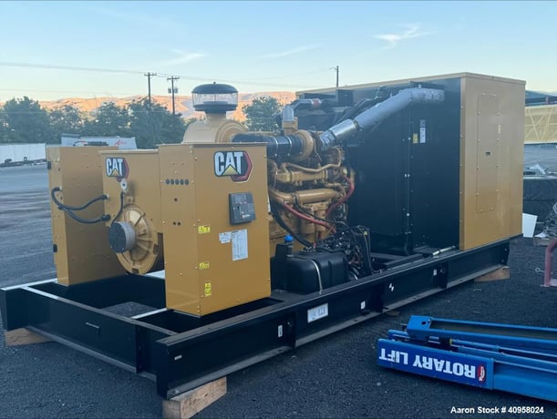 455 KW Caterpillar #455, generator, CAT Engine, model C18, Open skid unit, 480 Volts - Image 4
