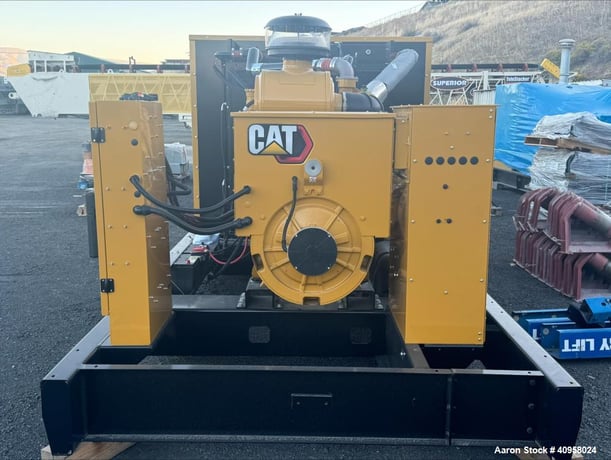 455 KW Caterpillar #455, generator, CAT Engine, model C18, Open skid unit, 480 Volts - Image 6