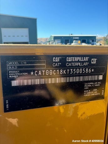 455 KW Caterpillar #455, generator, CAT Engine, model C18, Open skid unit, 480 Volts - Image 7