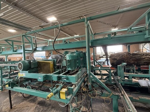 Helle End Dog Scragg Mill, Sawcab, Vertical Edger, Power Panel, 4-Strand, 20' Infeed Log Deck - Image 5