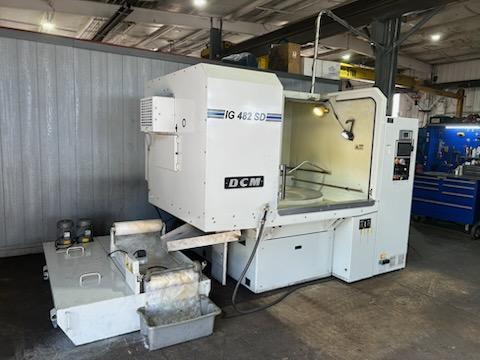 DCM, vertical spindle rotary surface grinder, 48" vari-speed electromagnetic chuck, 50 HP, Mitsubishi FX5U PLC - Image 1