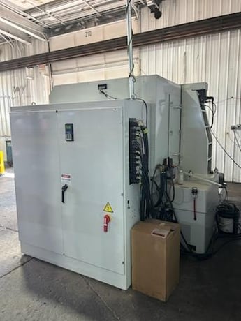 DCM, vertical spindle rotary surface grinder, 48" vari-speed electromagnetic chuck, 50 HP, Mitsubishi FX5U PLC - Image 6