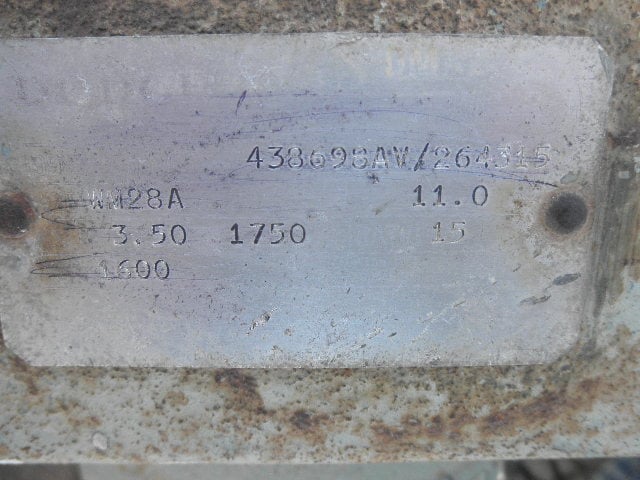 3.5 HP @ 1750/117 RPM, Dodge #WM28A, Worm Gearbox, 15:1 Ratio - Image 3