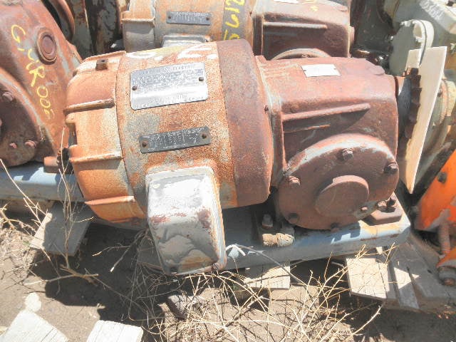 3 HP @ 1750/200 RPM, General Electric #7GJ14AF2KH02, Worm Gearbox, 8.75:1 Ratio, 3 phase, 1.0 service factor - Image 1