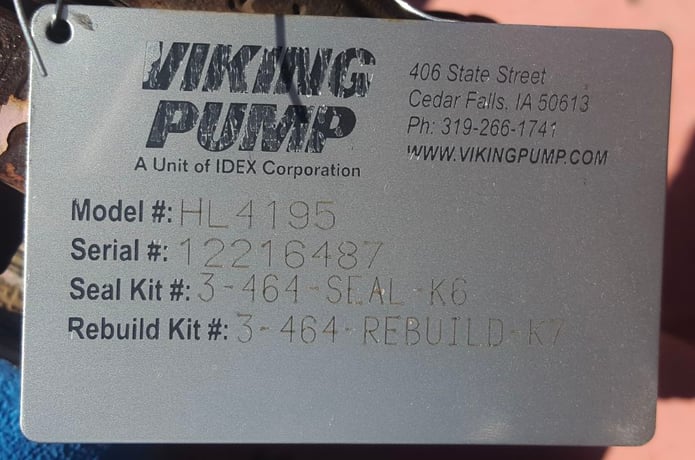 Viking #HL4195, Pump, w/Magnetic Motor Starter & Thermostatic, 3 phase, 5 HP, 1715 RPM, 230/460 V - Image 4