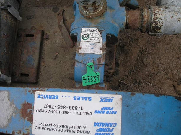 2" Viking #HX4-115, Small Pump, on skid, 2" discharge, 34 GPM, 100 psi, 1.5 HP, 1750 RPM - Image 2