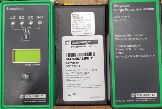 Square D #SSP02BIA12PBQ1, Surge Protective Device 208Y/120V 3PH 20kA SPD Type 1 - Image 4