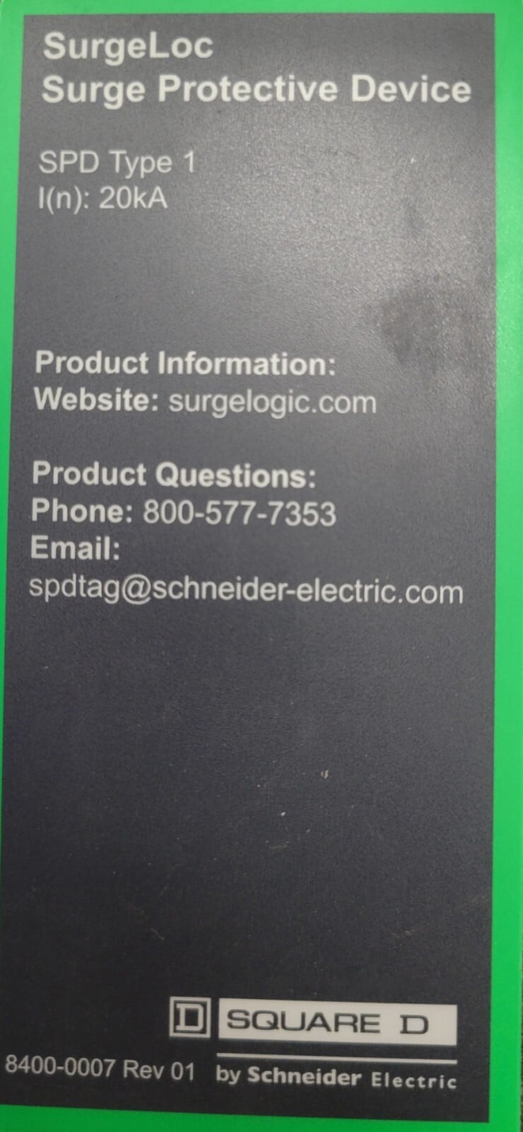 Square D #SSP02BIA12PBQ1, Surge Protective Device 208Y/120V 3PH 20kA SPD Type 1 - Image 8