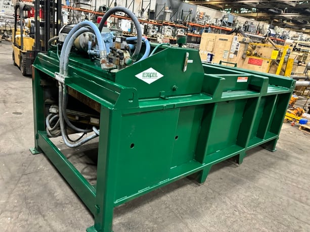 Excel #EX-60, closed door dual cylinder baler, (2) 6" cyinders, 20 HP - Image 4
