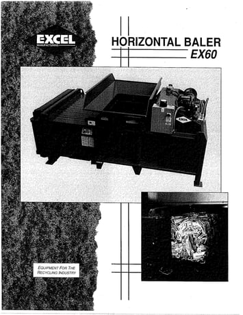 Excel #EX-60, closed door dual cylinder baler, (2) 6" cyinders, 20 HP - Image 8