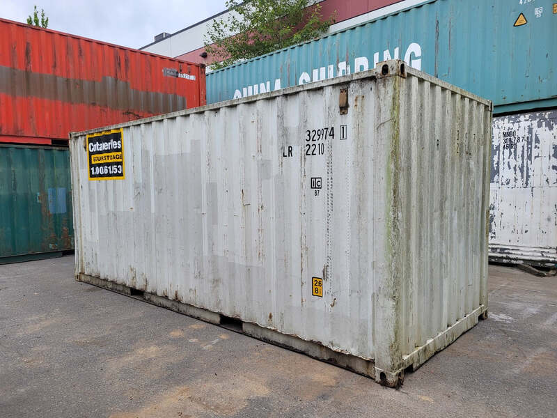 20' White standard shipping container, Container West #XXXU3299741 - Image 1