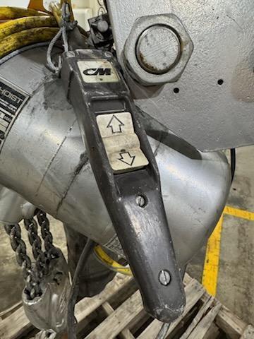 3 Ton, CM #RT, Electric Chain Hoist, 5.5 FPM, 10' Lift, manual trolley, hand control, S/N L-458DV, RT - Image 7