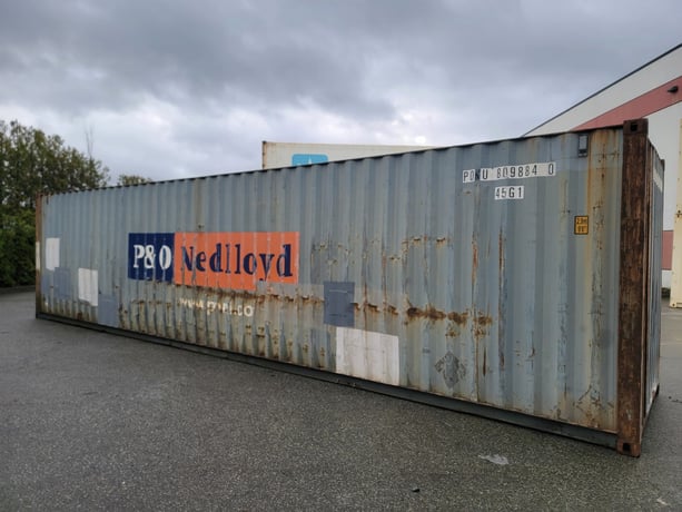 40' Grey high cube shipping container, P & O #PONU8098840 - Image 1