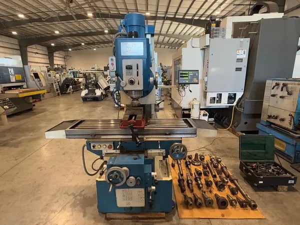 Knuth #KB-1400, universal bed mill, 16" x55" tbl., 1 HP, 37.4" X, 16" Y, 20" Z, 30-1800 RPM, #50, digital - Image 1