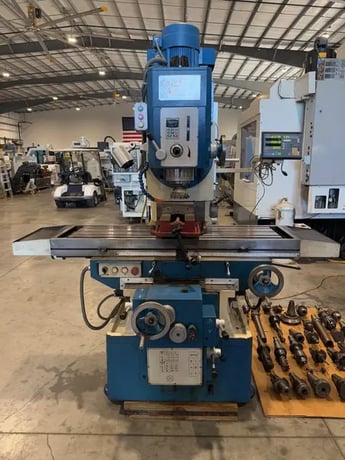 Knuth #KB-1400, universal bed mill, 16" x55" tbl., 1 HP, 37.4" X, 16" Y, 20" Z, 30-1800 RPM, #50, digital - Image 2