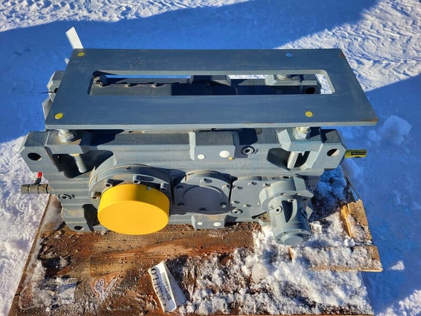 25 HP @ 1200 RPM, Sew-Eurodrive #X4KA160/HU/B, helical gear unit, 100.25 ratio, new surplus, 2018 - Image 1