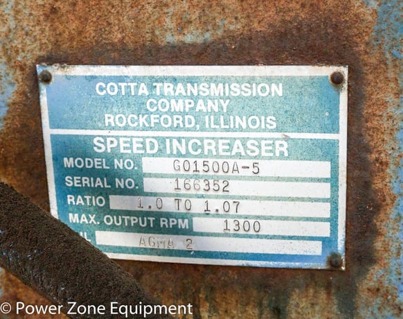 1000 HP @ 1214 RPM, Cotta #GO1500A-5, Parallel Shaft Gearbox, 1300 RPM output, 1.07:1 Ratio - Image 5