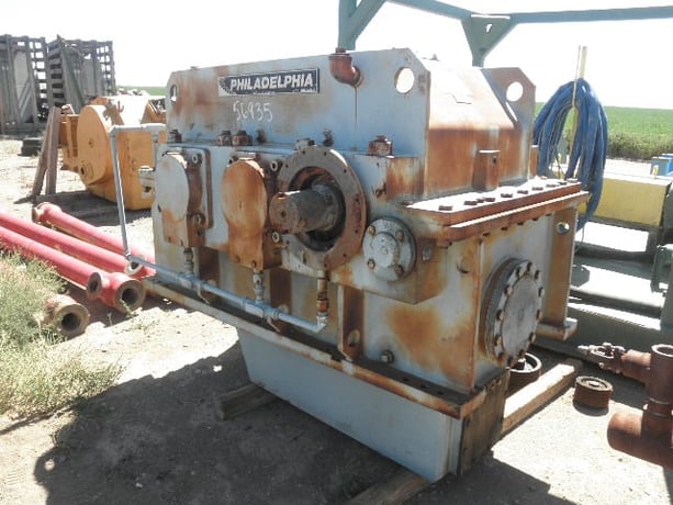 33000 HP @ 4860 RPM, Philadelphia #S458A-LB, Parallel Shaft Gear Increaser Gearbox, 10585 RPM output, 2.17 :1 - Image 1
