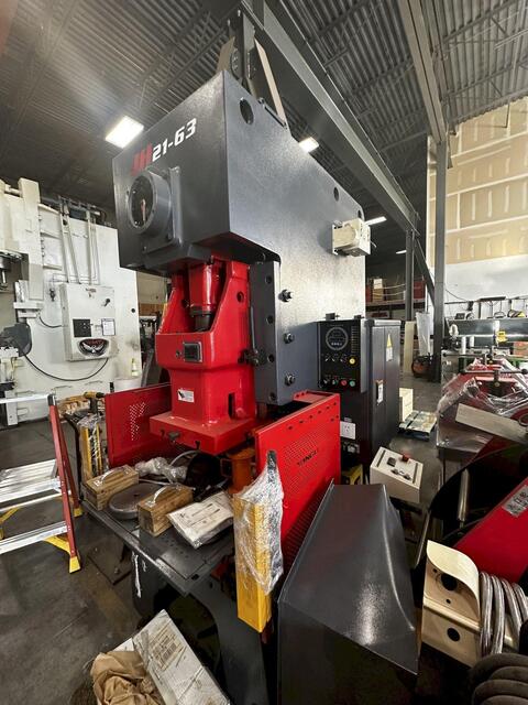 63 Ton, Yangli #JH21-63, OBI press, 4.72" stroke, 11.81" die height, 3.15"adj., 70 SPM, 47" OD, 18"-20" ID - Image 2