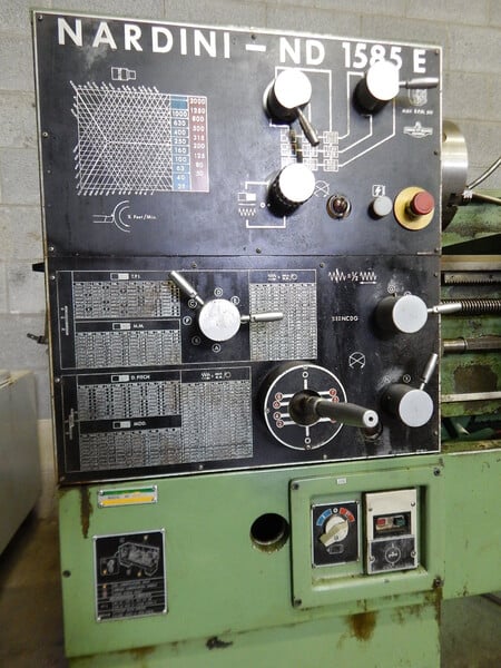 15-3/8"/8-5/8"/22-7/8" x 85" Nardini #ND1585E, engine lathe, 2-1/32" spindle hole - Image 2