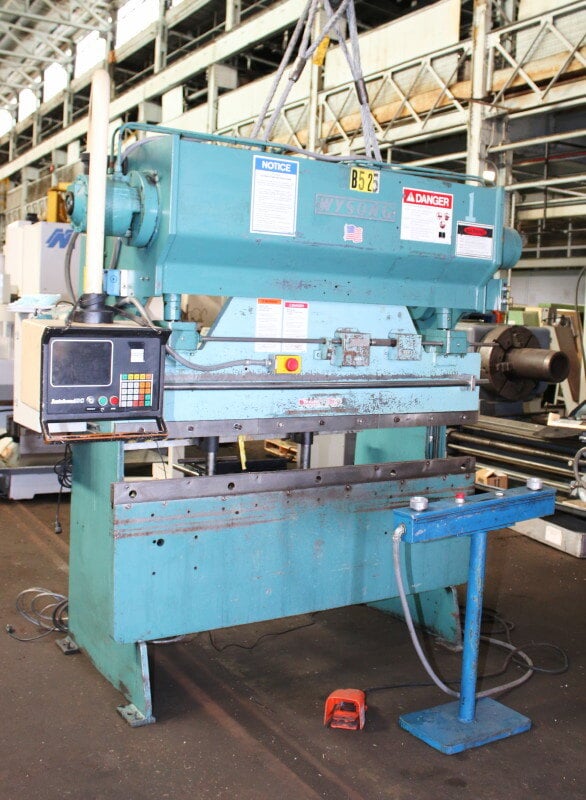 40 Ton, Wysong #H4702, hydra-mechanical press brake, 6' overall, 62" between housing, Hurco 5C CNC Single - Image 1