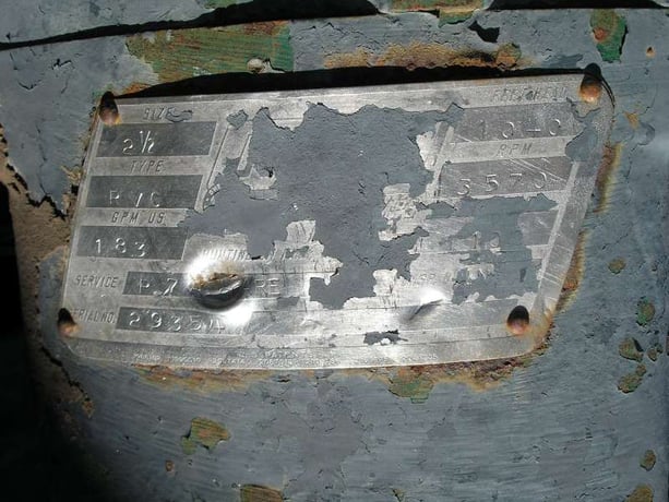 183 GPM @ 1040' TDH, Pacific #RVC-2.5, Centrifugal Pump, Horz., 1-Stage, 5" suction, 2.5" discharge, 3570 RPM - Image 10
