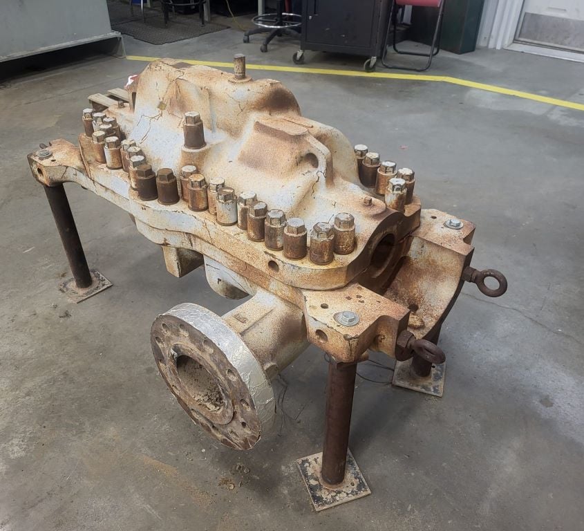 700 GPM @ 1920' TDH, Ingersoll-Rand #3x10DA-6, Centrifugal Pump, Horz., 6-Stage, 6" suction, 3" discharge - Image 1