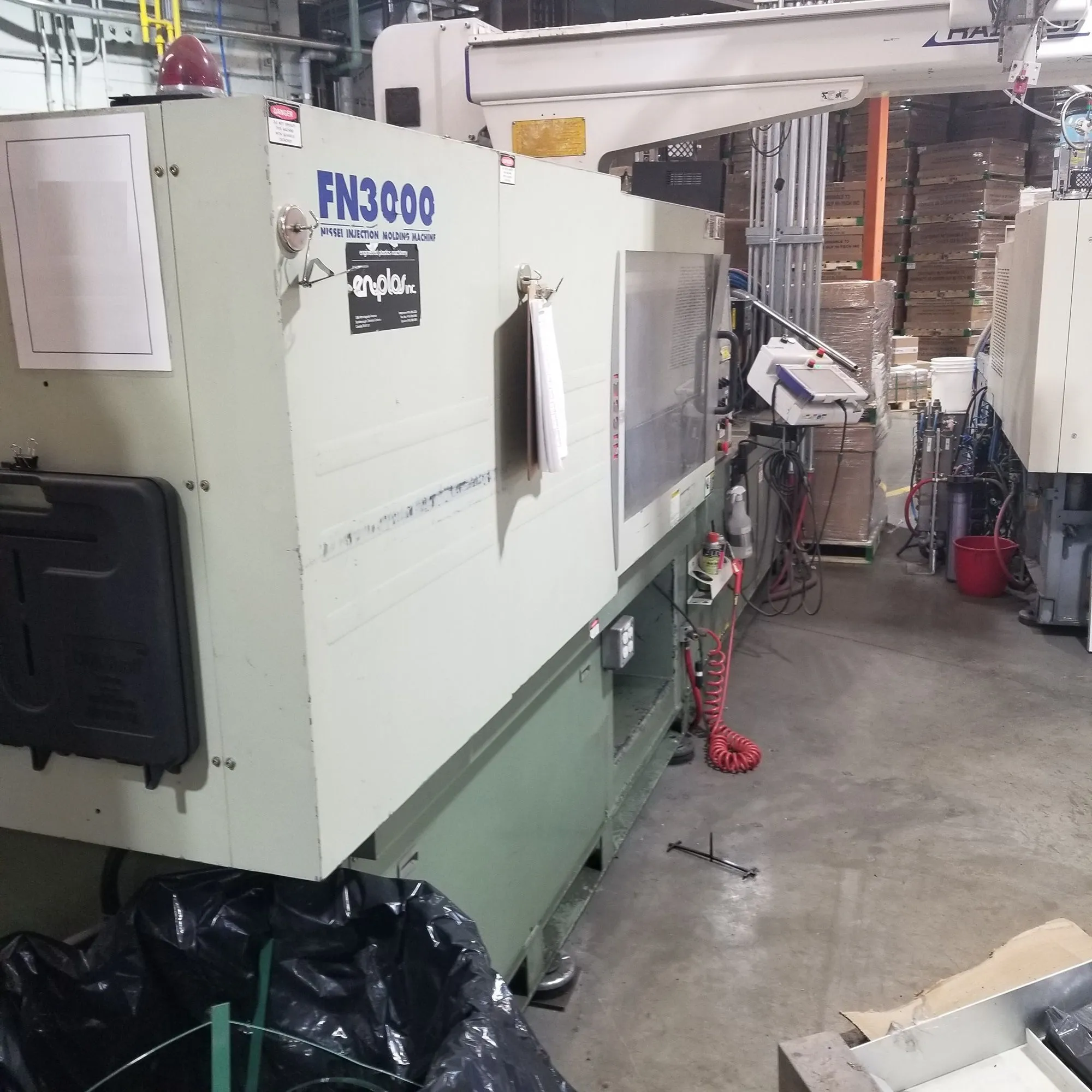 154 Ton, 14.9 oz., Nissei #FN-3000-36A, horizontal injection molding machine, hydraulic, 56mm screw, 2009 - Image 1