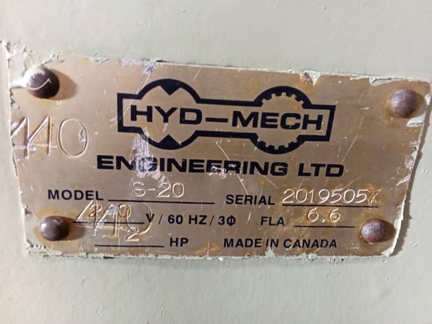 13" x 18" Hyd-Mech #S20, horizontal bandsaw, 1" W x 14' L blade, 75-400 SFM, S/N 20195057, 1995 - Image 7