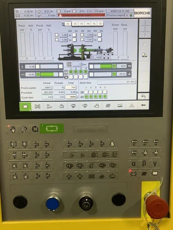 660 Ton, 82 oz., Borche #BU600, horizontal injection molding machine, KEBA 2880 Control, 2020 - Image 8
